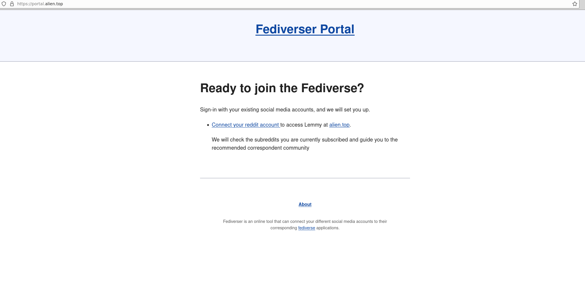 This is the portal page