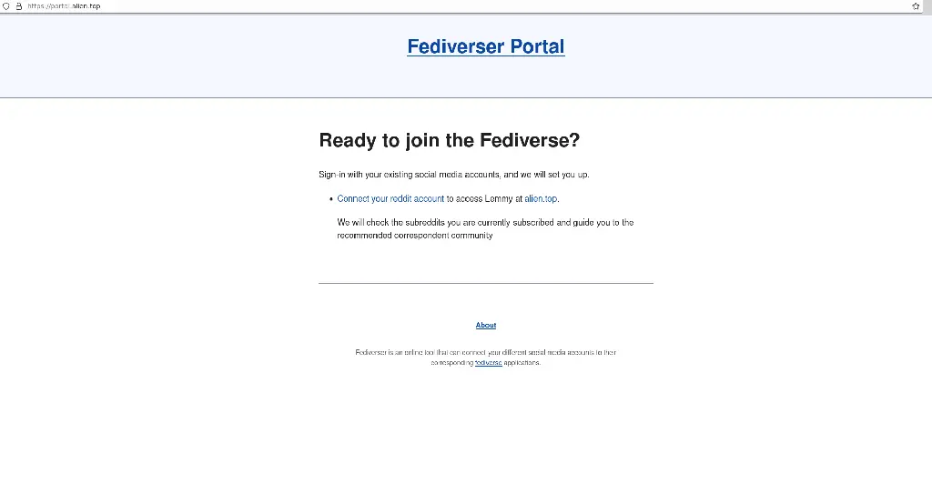 This is the portal page