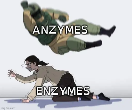 anzymes stomping on enzymes